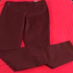 Dark Burgundy Skinny ankle pants